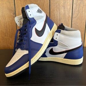 Men's Nike Rare Air Purple and White High-Top Sneakers